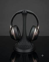 Suporte para Fone de Ouvido Headset e Celular 2 em 1 Organizador de Mesa Gamer e Office Minimalista Cor:PRETO