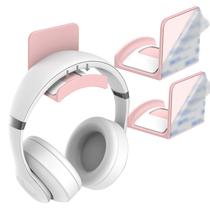 Suporte para fone de ouvido HomeMount Adhesive Gaming Hook, pacote com 2 unidades, rosa