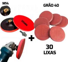 Suporte Para Furadeira Com 30 Discos De Lixa 125mm - MTX