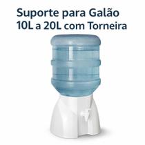 Suporte para Galão de Água 10L a 20L com Torneira Plástico Resistente Branco Suporte para Galão de Água 10L a 20L com Torneira Plástico Resistente Branco