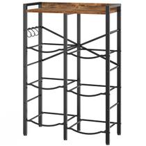 Suporte para Galão de Água HOOBRO - 5 Galões, 6 Garrafas, 3 Andares - Marrom Rústico Suporte para Galão de Água HOOBRO - 5 Galões, 6 Garrafas, 3 Andares - Marrom Rústico