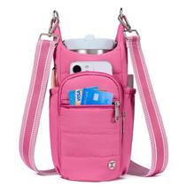 Suporte para garrafa de água Telena RFID Crossbody Bag Rose Red Suporte para garrafa de água Telena RFID Crossbody Bag Rose Red