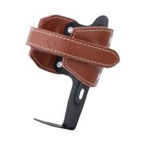 Suporte Para Garrafa De Bicicleta Ajustável Em Couro Retro E Liga De Alumínio, 53g, Suporte Para