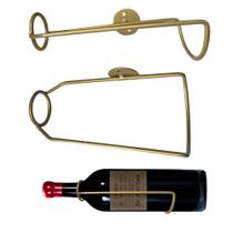 Suporte para Garrafa de Vinho e Adega Vertical de Parede para Decoração Dourado