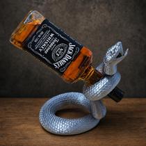 Suporte para Garrafa de Vinho/Whisky Víbora Decoração para Bar, Adega e Mesa Posta - Suporte para Garrafa de Vinho/Whisky Víbora Decoração para Bar, Adega e Mesa Posta -