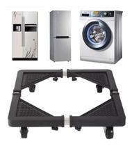 Suporte para Geladeira Máquina de Lavar e Móveis Carrinho Multiuso Reforçado Ajustável com Rodinhas Suporte para Geladeira Máquina de Lavar e Móveis Carrinho Multiuso Reforçado Ajustável com Rodinhas
