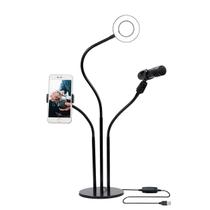 Suporte Para Gravação de Vídeo 3 em 1 Com Ring Light YouTubers XC-RL-03 Suporte Para Gravação de Vídeo 3 em 1 Com Ring Light YouTubers XC-RL-03