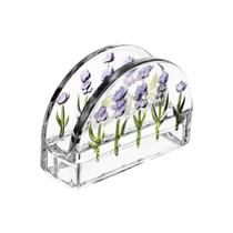 Suporte Para Guardanapo Cristal Lavanda Decoração Mesa Suporte Para Guardanapo Cristal Lavanda Decoração Mesa