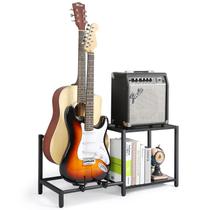 Suporte para Guitarra Bikoney 2 Guitarras + Amplificador Preto Suporte para Guitarra Bikoney 2 Guitarras + Amplificador Preto