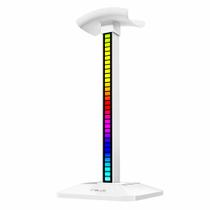 Suporte para Headphone com Luz RGB ao Som LED para Setup Gamer Mesa PC Notebook USB Plug e Play LE-1