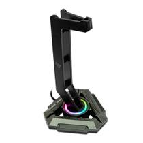 Suporte Para Headset Pichau PhantomRest RGB USB Preto - PCH-PHTR-BL01 Suporte Para Headset Pichau PhantomRest RGB USB Preto - PCH-PHTR-BL01