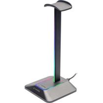 Suporte Para Headset RGB com Hub USB 2 entradas Fortrek Nexus