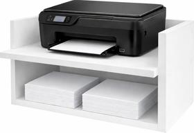 Suporte Para Impressora e Papel Sulfite Prateleira Suspensa Mdf Branco Escritório Quarto Alta Qualidade Acabamento