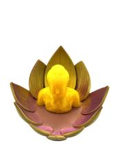 Suporte para Incenso Buda na Flor de Lótus - Incensário lindo para seus incensos