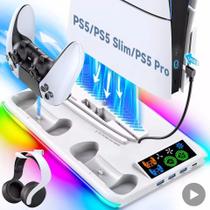 Suporte Para Jogos PS5 Com Ventilador RGB Para Console Sony Playstation Slim pro Acessórios De Jogos