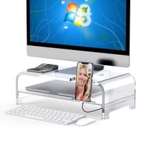 Suporte para Laptop Beimu Acrílico com Armazenamento - Design Transparente