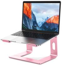 Suporte para laptop BESIGN LS03 em alumínio ergonômico rosa 10-15,6"