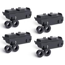 Suporte para lava-louças e kit de rolos, pacote com 4 unidades para GE