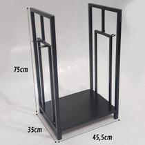 Suporte para Lenhas Cesto Portátil Lareira Fogão Campeiro