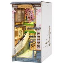 Suporte para livros decorativo ROBOTIME DIY Book Nook Kit Sakura Tram