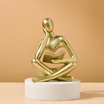 Suporte para livros LINZHEN Style-A Gold Creative Abstract Thinker Suporte para livros LINZHEN Style-A Gold Creative Abstract Thinker