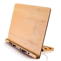 Suporte para livros Suporte para livros de receitas Bamboo wishacc ajustável Suporte para livros Suporte para livros de receitas Bamboo wishacc ajustável