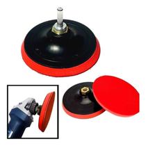 Suporte Para Lixa C/ Tiras Autocolantes Boina 115mm Disco Prato Borracha