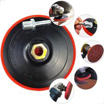 Suporte Para Lixa e Boina 125mm 5" Disco Prato De Borracha Furadeira Lixadeira Politriz Esmerilhadei