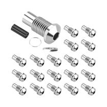 Suporte Para Luz LED Diode De 3MM, 20 Peças, Bezel De Latão Cromado, Montagem Em Painel Com Parafuso