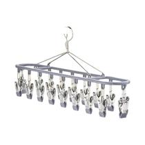 Suporte Para Meias Em Aço Inoxidável Com 20 Clips Multifuncional Para Secagem De Roupas Íntimas Em Suporte Para Meias Em Aço Inoxidável Com 20 Clips Multifuncional Para Secagem De Roupas Íntimas Em