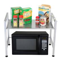 Suporte para micro-ondas Mind Reader Kitchen Storage Silver Metal