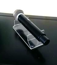 Suporte para microfone em acrílico 3 unid - GM ACRILICOS