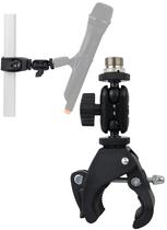 Suporte para microfone Hocoder Mic Crab Crab Clamp com cabeça esférica dupla
