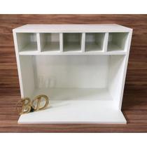 Suporte Para Microondas Com Nicho Para 5 Garrafas Mdf