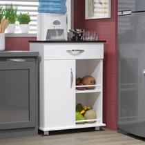 Suporte Para Microondas De Madeira Pequeno Branco 1 Gaveta - Estilo e Funcionalidade para Seu Espaço AJLstore