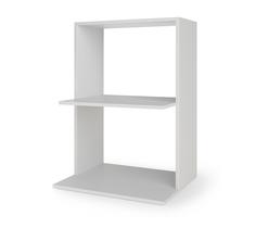 Suporte para Microondas E Forno em MDF Branco Suspenso de Parede Suporte para Microondas E Forno em MDF Branco Suspenso de Parede