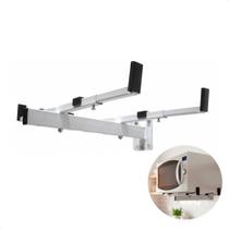 Suporte Para Microondas Forno Elétrico Parede Ajustável Aço Branco Suporte Para Microondas Forno Elétrico Parede Ajustável Aço Branco