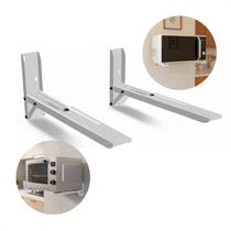 Suporte Para Microondas Forno Elétrico Parede Ajustável Aço Branco Suporte Para Microondas Forno Elétrico Parede Ajustável Aço Branco