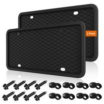 Suporte para molduras de matrículas Podestaa Black TPU, pacote com 2