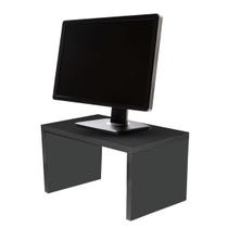 Suporte Para Monitor Base Elevada 20x35x20cm MDF Preto Suporte Para Monitor Base Elevada 20x35x20cm MDF Preto
