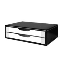 Suporte para Monitor com 2 Gavetas MDF Black Piano Souza - 3348 Suporte para Monitor com 2 Gavetas MDF Black Piano Souza - 3348
