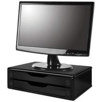 Suporte para Monitor com 2 Gavetas MDF Preto Souza Office Suporte para Monitor com 2 Gavetas MDF Preto Souza Office