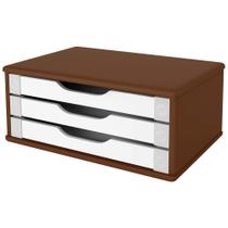 Suporte para Monitor com 3 Gavetas MDF Tabaco Souza - 3345