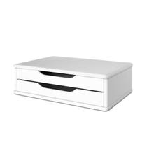 Suporte para Monitor de Mesa - com 2 Gavetas - Branco - 3340 Suporte para Monitor de Mesa - com 2 Gavetas - Branco - 3340