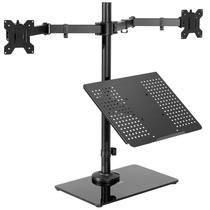Suporte para Monitor Duplo e Laptop VIVO STAND-V003FGL - Mesa Ergonômica