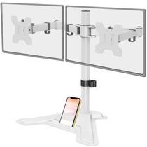 Suporte para monitor duplo MOUNT PRO Full Motion de 27 polegadas branco Suporte para monitor duplo MOUNT PRO Full Motion de 27 polegadas branco