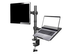 Suporte Para Monitor e Notebook Ergonômico Articulação Dupla Home Office Confortável Rotação Vertical