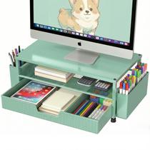 Suporte para Monitor ECOLOVI de 2 Níveis com Organizador de Mesa, Verde Suporte para Monitor ECOLOVI de 2 Níveis com Organizador de Mesa, Verde
