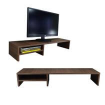 Suporte Para Monitor Elevado Mesa Home Office Setup Gamer Organizador MDF 90cm