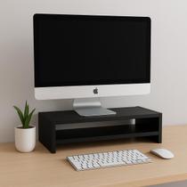 Suporte para Monitor MDP 50cm de Mesa Notebook Home Office Ergônomico Decorativo Gamer Preto